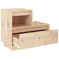 vidaXL Sängbord 60x34x51 cm massiv furu