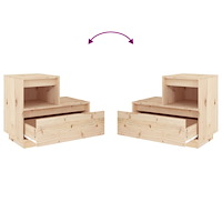 vidaXL Sängbord 60x34x51 cm massiv furu