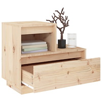 vidaXL Sängbord 60x34x51 cm massiv furu