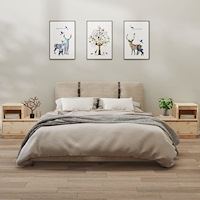 vidaXL Sängbord 2 st 60x34x51 cm massiv furu