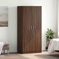 vidaXL Garderob brun ek 80x52x180 cm konstruerat trä