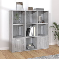 vidaXL Bokhylla grå sonoma 98x30x98 cm