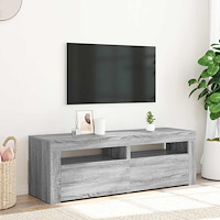 vidaXL TV-bänk med LED-belysning grå sonoma 120x35x40 cm