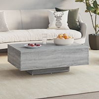vidaXL Soffbord grå sonoma 85x55x31 cm konstruerat trä