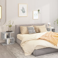 vidaXL Sängbord 2 st grå sonoma 50x30x51,5 cm konstruerat trä