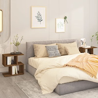 vidaXL Sängbord 2 st brun ek 50x30x51,5 cm konstruerat trä