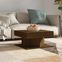 vidaXL Soffbord brun ek 57x57x30 cm konstruerat trä