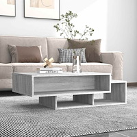 vidaXL Soffbord grå sonoma-ek 105x55x32 cm konstruerat trä