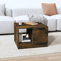 vidaXL Soffbord rökfärgad ek 50x50x36 cm konstruerat trä