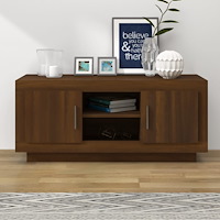 vidaXL Tv-bänk brun ek 102x35x45 cm konstruerat trä