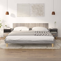 vidaXL Sängbord 2 st grå sonoma 40x35x47 cm