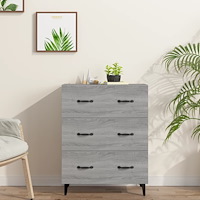vidaXL Skänk grå sonoma 69,5x34x90 cm konstruerat trä