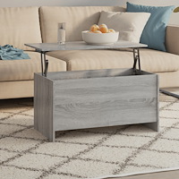 vidaXL Soffbord grå sonoma-ek 102x55,5x52,5 cm konstruerat trä