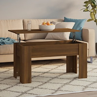 vidaXL Soffbord brun ek 101x49x52 cm konstruerat trä