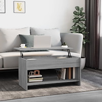 vidaXL Soffbord grå sonoma 102x50x52,5 cm konstruerat trä