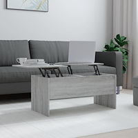 vidaXL Soffbord grå sonoma 102x50,5x46,5 cm konstruerat trä