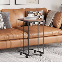 vidaXL Sidobord med hjul svart 40x30x63,5 cm konstruerat trä