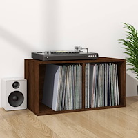 vidaXL Vinylhylla brun ek 71x34x36 cm konstruerat trä