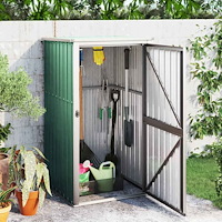 vidaXL Trädgårdsskjul grön 88x89x161 cm galvaniserat stål