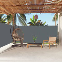 vidaXL Infällbar sidomarkis antracit 160x600 cm