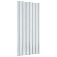 vidaXL Takplåt 36 st pulverlackerat stål grå 80x36 cm
