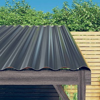 vidaXL Takplåt 36 st galvaniserat stål antracit 80x36 cm