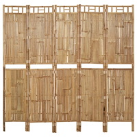 vidaXL Rumsavdelare 5 paneler bambu 200x180 cm
