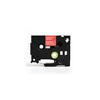 No Brand Tape 24mm TZe-455 vit på röd