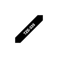 Brother Tape BROTHER TZE335 12mm vit på svart