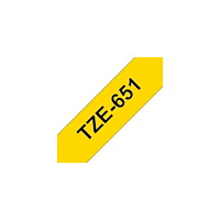 Brother Tape BROTHER TZE651 24mm svart på gul