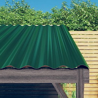 vidaXL Takplåt 12 st pulverlackerat stål grön 60x36 cm