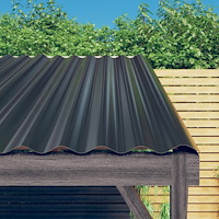 vidaXL Takplåt 12 st pulverlackerat stål antracit 80x36 cm