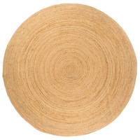 vidaXL Jutematta flätad rund 240 cm