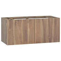 vidaXL Väggmonterat badrumsskåp 90x39x40 cm massiv teak