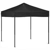 vidaXL Hopfällbart partytält svart 2x2 m