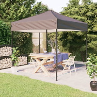 vidaXL Hopfällbart partytält taupe 3x3 m