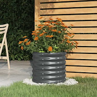 vidaXL Planteringskruka galvaniserat stål 40x40x36 cm antracit
