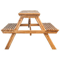 vidaXL Picknickbord 115x115x81 cm bambu