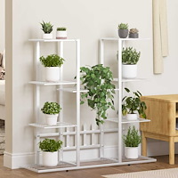 vidaXL Växtställ 94,5x25x89 cm vit järn