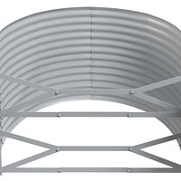 vidaXL Odlingslåda pulverlackerat stål 396x100x68 cm antracit