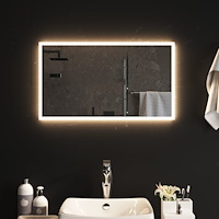 vidaXL Badrumsspegel LED 70x40 cm