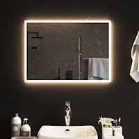 vidaXL Badrumsspegel LED 70x50 cm