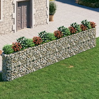 vidaXL Planteringsgabion galvaniserat järn 540x50x100 cm