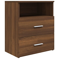 vidaXL Sängbord brun ek 50x32x60 cm