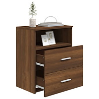 vidaXL Sängbord brun ek 50x32x60 cm