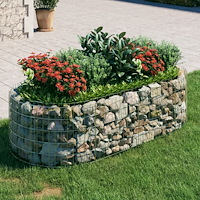 vidaXL Planteringsgabion galvaniserat järn 200x100x50 cm