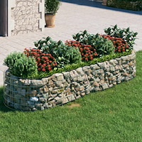vidaXL Planteringsgabion galvaniserat järn 300x100x50 cm