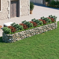 vidaXL Planteringsgabion galvaniserat järn 500x100x50 cm