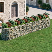 vidaXL Planteringsgabion galvaniserat järn 600x100x100 cm