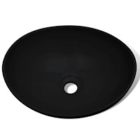 vidaXL Handfat keramik 40x33 cm svart